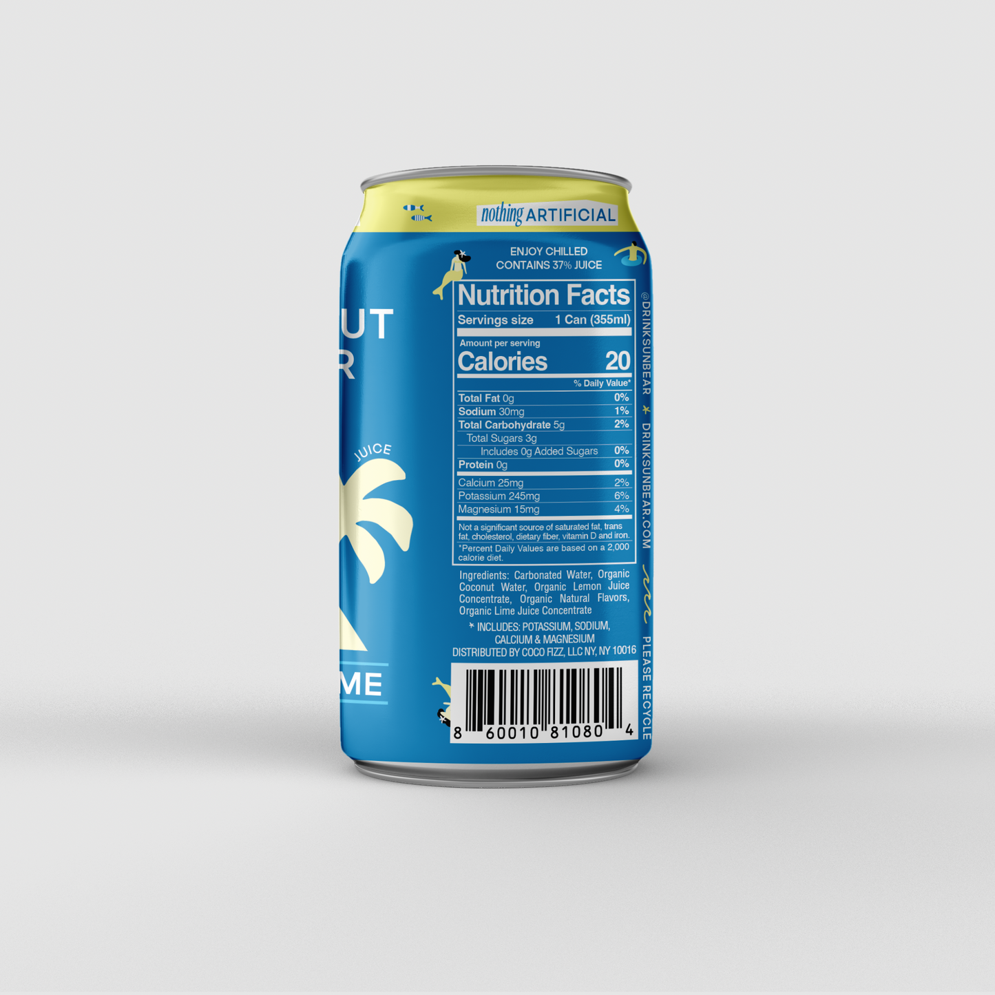 Sparkling Coconut Water (Lemon Lime) 12 Pack