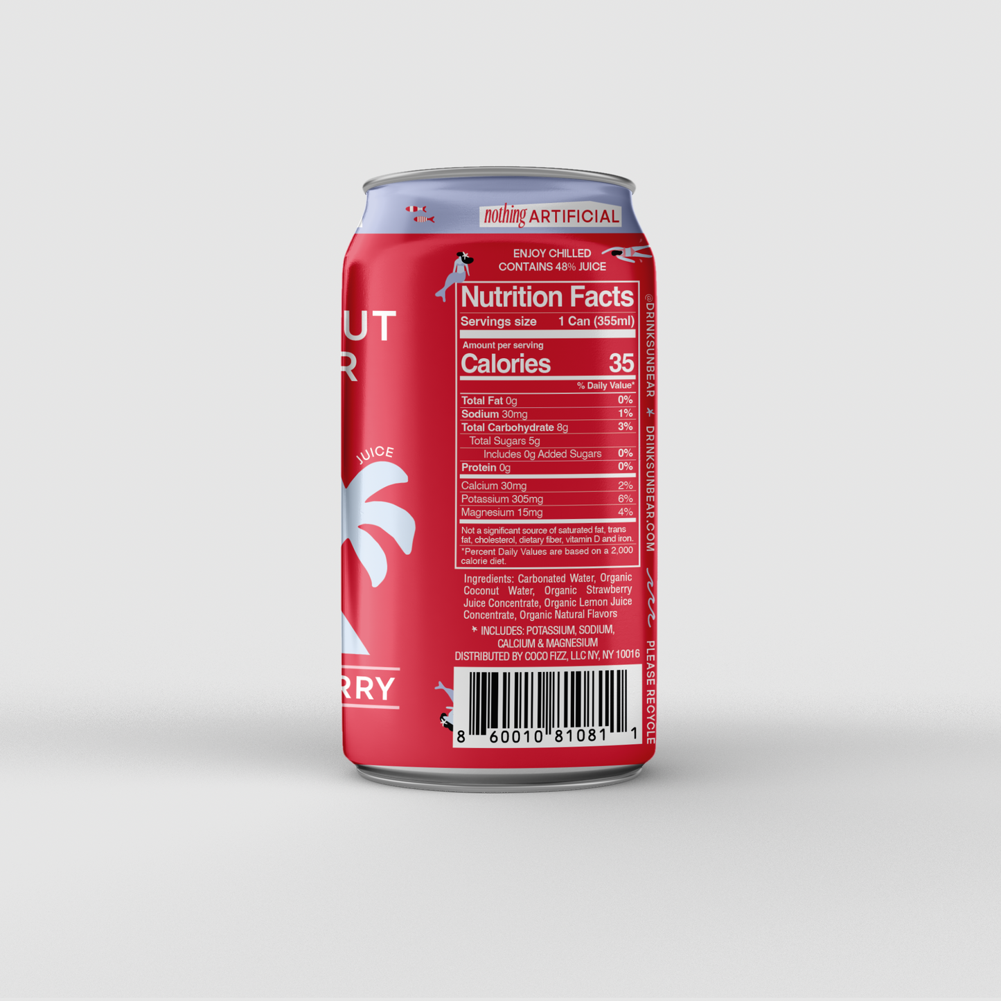 Sparkling Coconut Water (Strawberry) 12 Pack